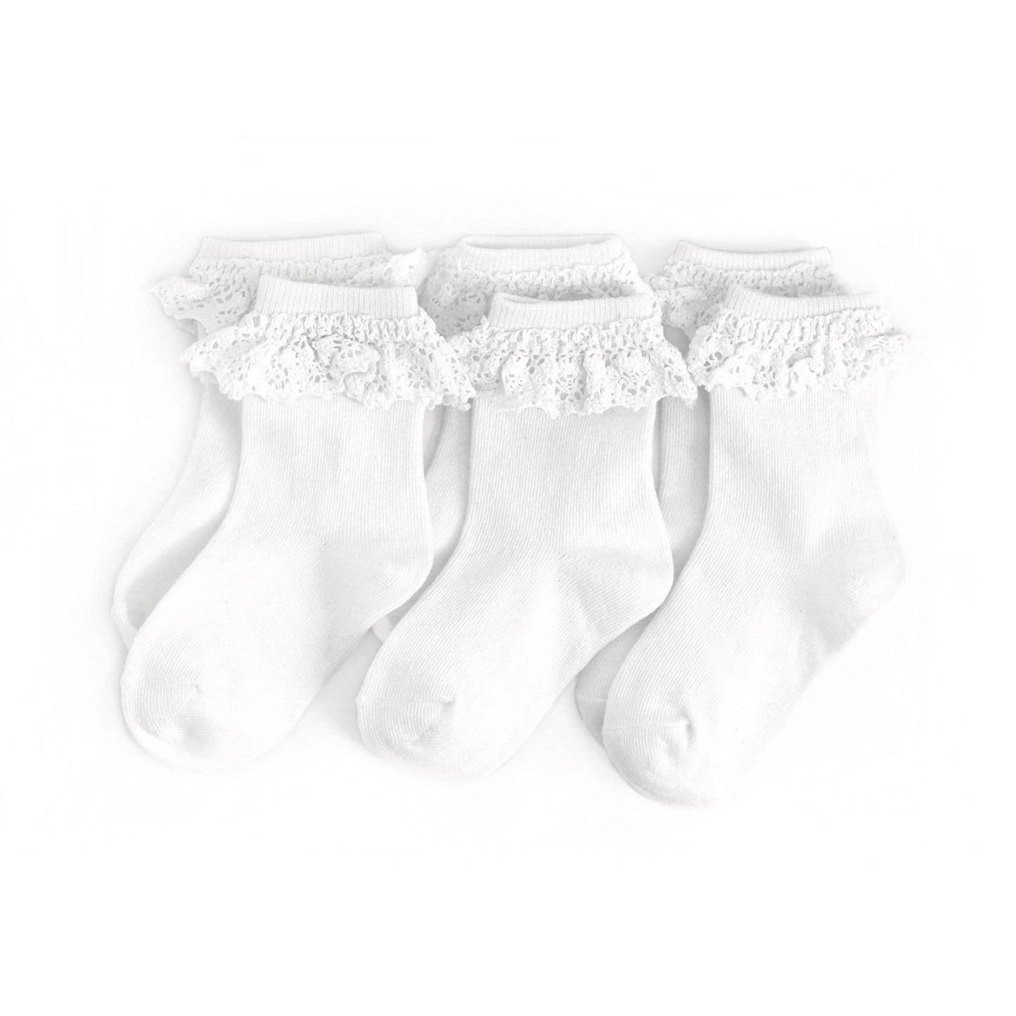 Little Stocking Co. - White Lace Midi 3-Pack