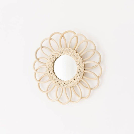 Hunter and Nomad - Rattan Mirror - Flower Small